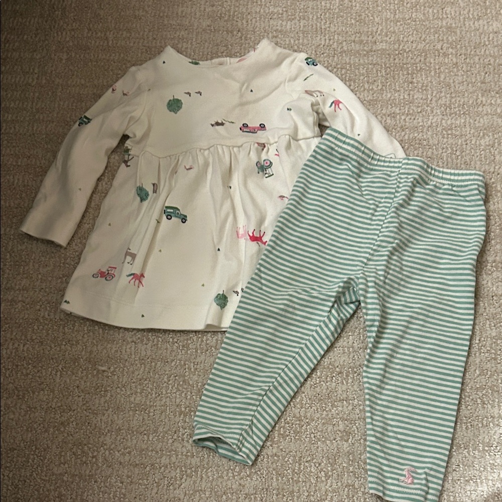 Joules brand swing baby dress and leggings